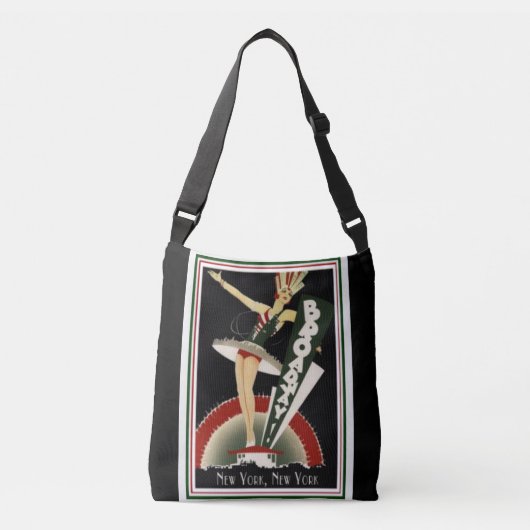 Art Deco Broadway New York Crossbody Tas (Voorkant)