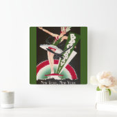 Art Deco Broadway New York Klock Vierkante Klok (Huis)