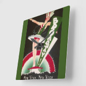 Art Deco Broadway New York Klock Vierkante Klok (Hoek)