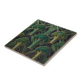 Art Deco Broccoli Patroon Tegeltje (Zijkant)