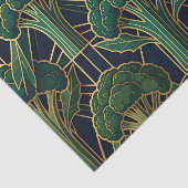 Art Deco Broccoli Patroon Tissuepapier (Detail)