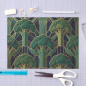 Art Deco Broccoli Patroon Tissuepapier (Craft)