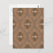 Art Deco Bronze Diamond Pattern Briefkaart (Voorkant / Achterkant)