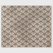 Art Deco Bronze Silver Gray Scales Seashells Cadeaupapier (Vlak)