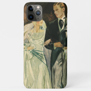 Art Deco Bruid en Bruidegom Jonggehuwden Huwelijk Case-Mate iPhone Case