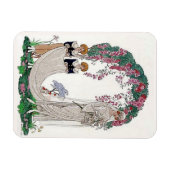Art Deco Bruid Postkaart Magneet (Horizontaal)