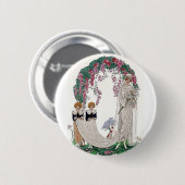 Art Deco Bruid Ronde Button 5,7 Cm (Voorkant /achterkant)