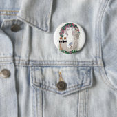 Art Deco Bruid Ronde Button 5,7 Cm (In situ)