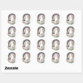 Art Deco Bruid Ronde Sticker (Vel)