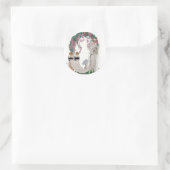 Art Deco Bruid Ronde Sticker (Tas)