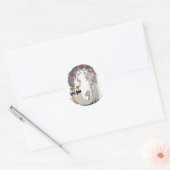 Art Deco Bruid Ronde Sticker (Envelop)