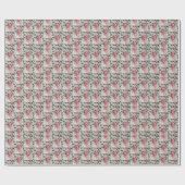 Art Deco Bruid & Witte Rozen Elegant  Cadeaupapier (Vlak)