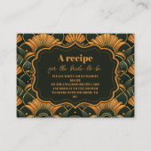 Art Deco Bruids Diamant Goud en Groen Informatiekaartje (Voorkant)