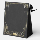 Art deco bruiloft favorietentas bedankdoosjes (Achterkant)
