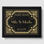 Art Deco bruiloft gastenboek (Voorkant)
