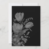 Art Deco Bruiloft Goud op Zwart Elegantie Kaart (Achterkant)