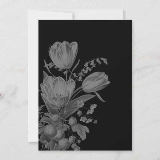 Art Deco Bruiloft Goud op Zwart  Elegantie Kaart (Achterkant)