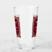 Art Deco Bruiloft Groomsman Goud Bourgogne Favor Glas (Links)