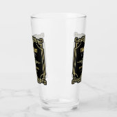 Art Deco Bruiloft Groomsman Goud Zwart Favor jaren Glas (Links)