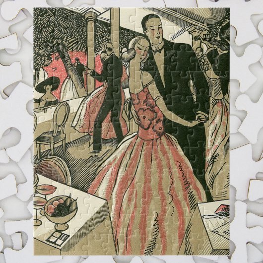 Art Deco Bruiloft, Jonggehuwden Eerste Dans Legpuzzel