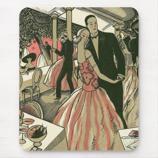 Art Deco Bruiloft, Jonggehuwden Eerste Dans Muismat (Voorkant)