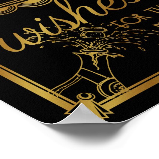 art deco bruiloft, kurk, welgewensen, gatsby poster (Hoek)