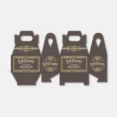 Art Deco Bruiloft Liefde & Bedankt Gouden Chocolad Bedankdoosjes (Uitgevouwen)