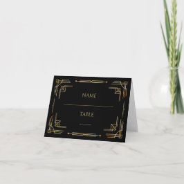 Art deco bruiloft luxe plaats kaarten