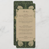  Art Deco Bruiloft Menu Kaart (Voorkant / Achterkant)