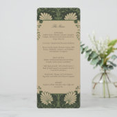  Art Deco Bruiloft Menu Kaart (Staand voorkant)