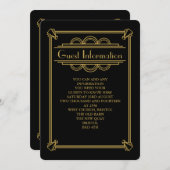 ART DECO bruiloft of feest uitnodigen printkaart Kaart (Voorkant / Achterkant)