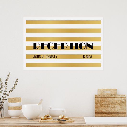Art Deco  bruiloft Poster (Keuken)
