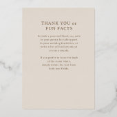 Art Deco Bruiloft Receptie Menu Goudfolie Kaart (Achterkant)