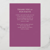 Art Deco Bruiloft Receptie Menu Goudfolie Kaart (Achterkant)