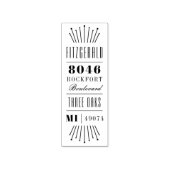 Art Deco Bruiloft Retouradres Custom Rubberstempel (Afrduk)