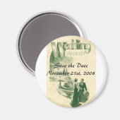 Art deco bruiloft, Save the ... Magneet (Voorkant / Achterkant)