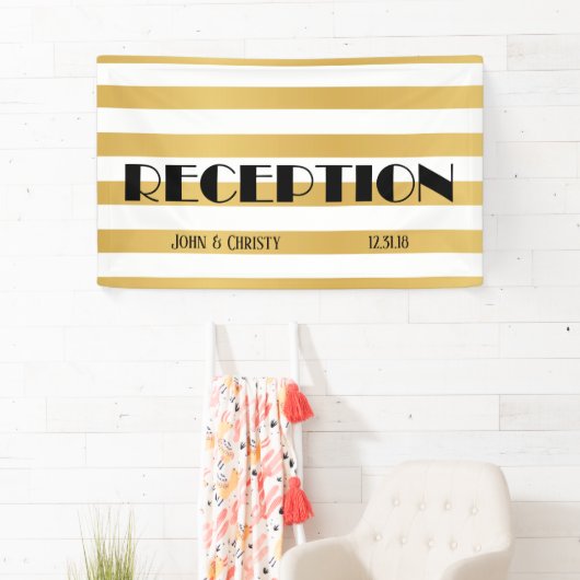 Art Deco  bruiloft Spandoek (Insitu)