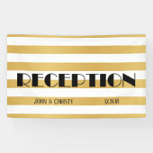 Art Deco  bruiloft Spandoek (Horizontaal)