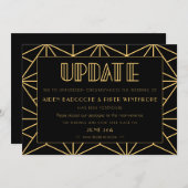 Art deco bruiloft uit de jaren 1920 Uitgesteld bru Kaart (Voorkant / Achterkant)