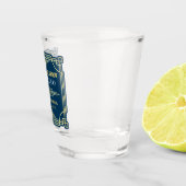 Art Deco Bruiloft Vader van de bruidegom Goud Favo Shot Glas (Rechts)