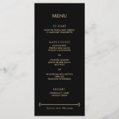 Art Deco Bruiloftsmenu uit het verleden Menu (Voorkant)