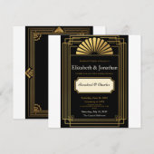 Art Deco Bruisende Jaren 20 Save The Date (Voorkant / Achterkant)