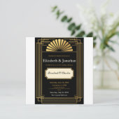 Art Deco Bruisende Jaren 20 Save The Date (Staand voorkant)