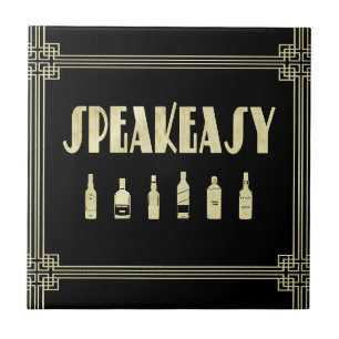 Art deco bruisende jaren 20 speakeasy-drankverbod tegeltje