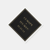 Art deco brullende 20s bruiloft servet (Hoek)