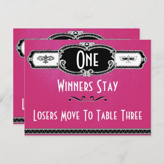 Art Deco Bunco-kaart #1 Briefkaart (Voorkant / Achterkant)