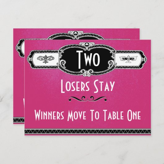  Art Deco Bunco-kaart #2 Briefkaart (Voorkant / Achterkant)