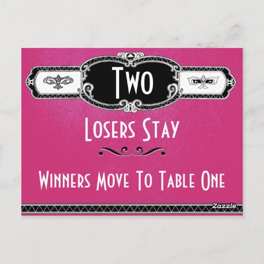  Art Deco Bunco-kaart #2 Briefkaart (Achterkant)