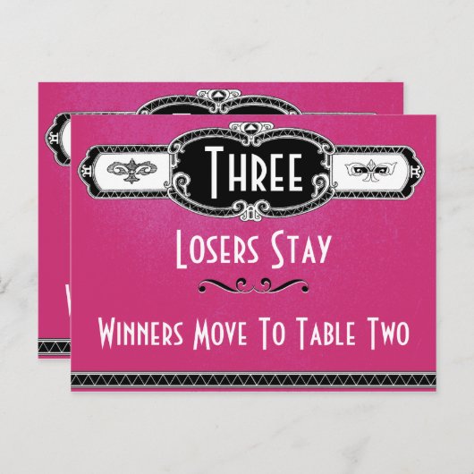  Art Deco Bunco-kaart #3 Briefkaart (Voorkant / Achterkant)