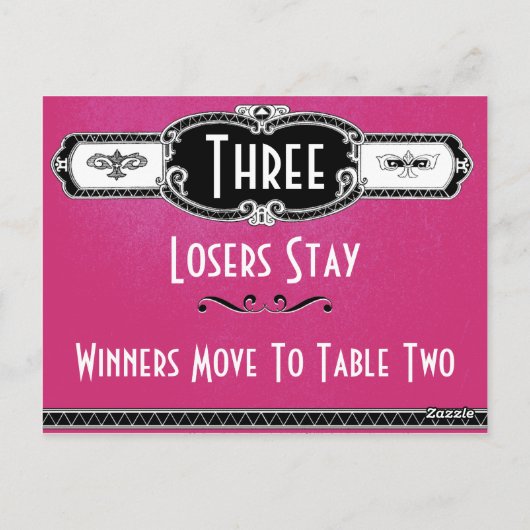  Art Deco Bunco-kaart #3 Briefkaart (Achterkant)